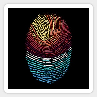 Fingerprint Sunset Magnet